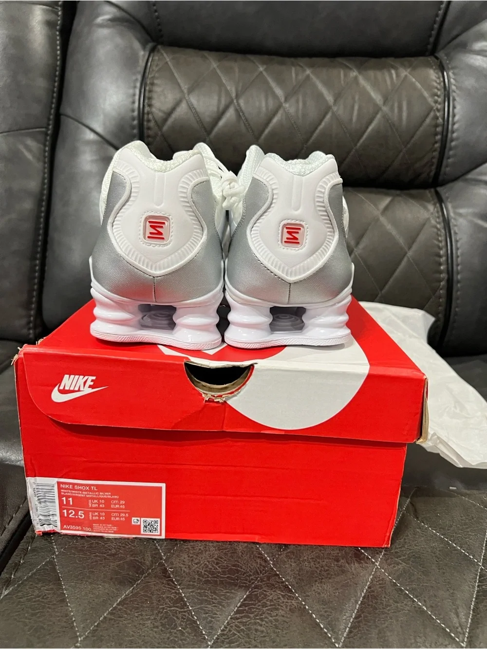 Nike Shox TL White with Silver Accents